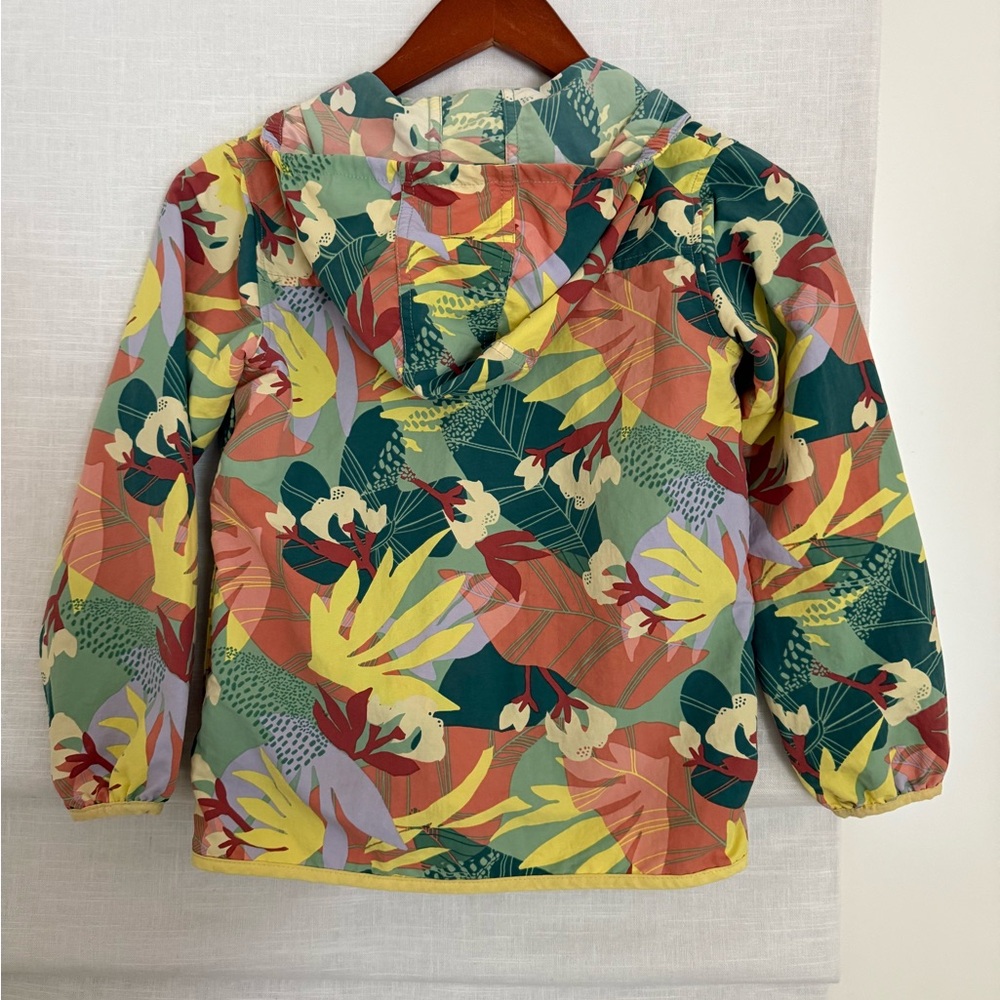 Patagonia Kids' Floral Hooded baggies windbreaker Jacket- size Small 7/8 - Picture 2 of 3